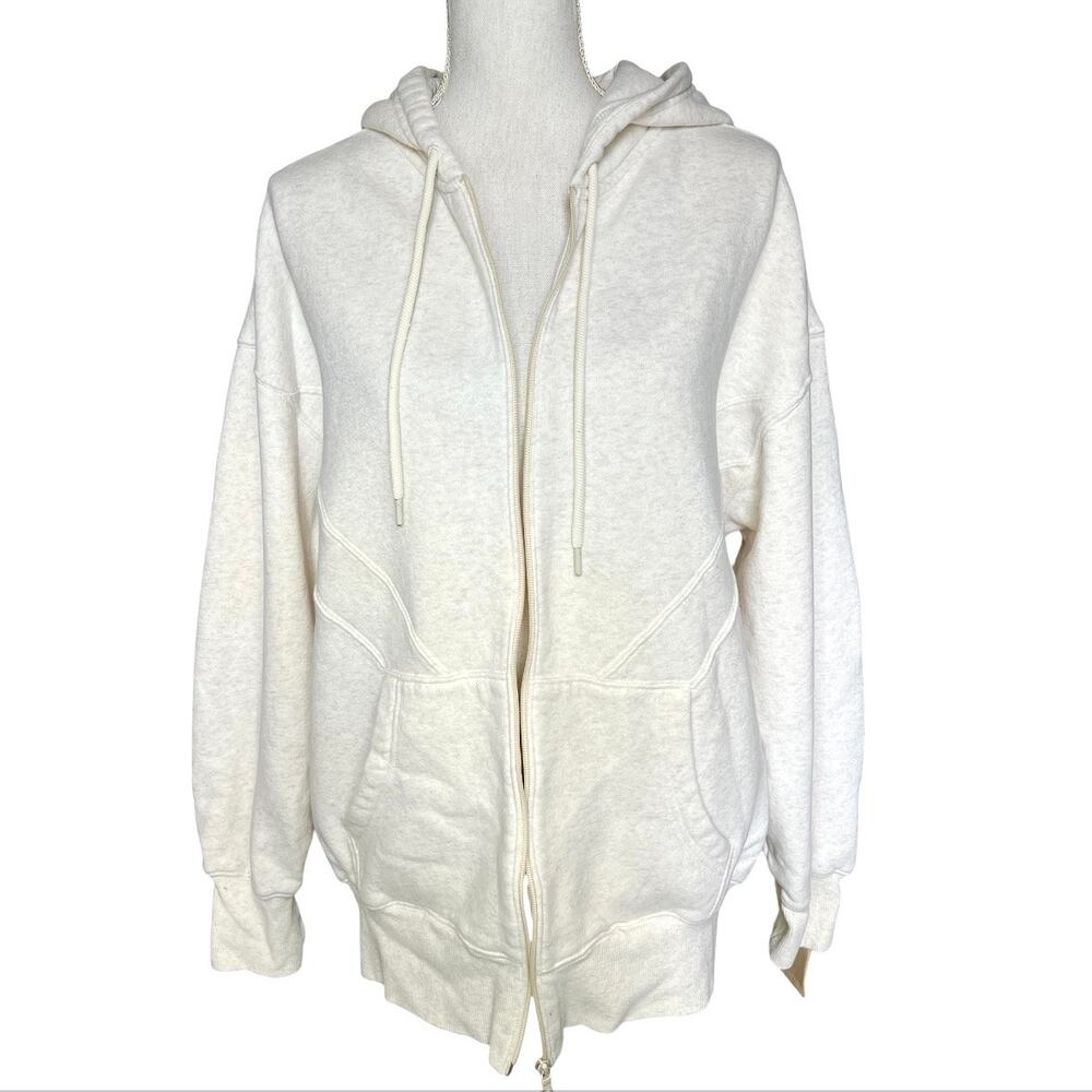 Aerie cloud full zip sweatshirt cream loungewear activewear Athliesure neutral